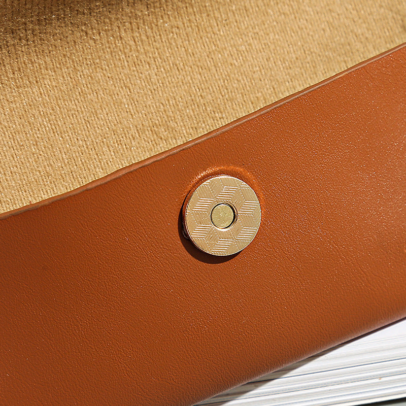 Soft Leather Bag Portable Storage Myopia Glasses
