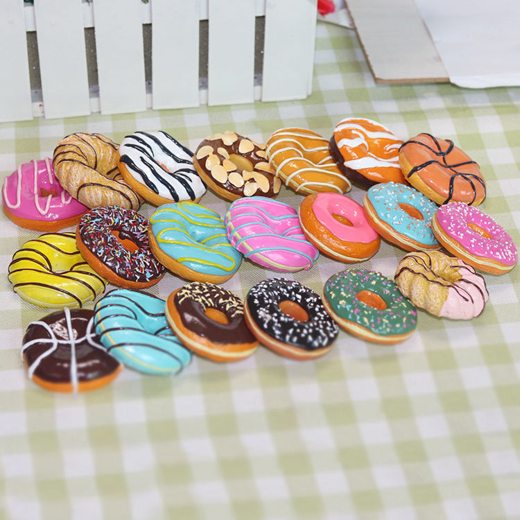 Resin food donuts message stickers