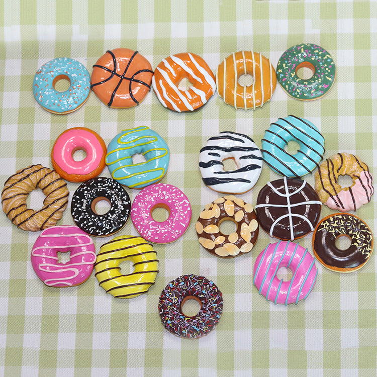 Resin food donuts message stickers
