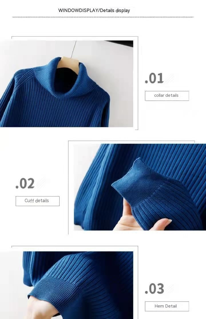 Turtleneck Bottoming Shirt Oversized Knit Sweater