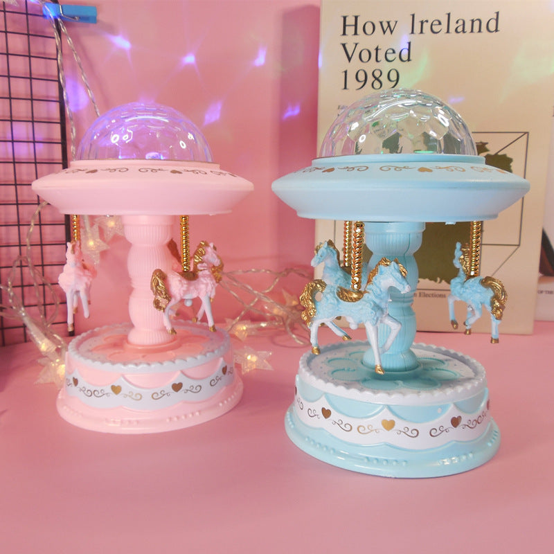 Light Projection Carousel Music Box
