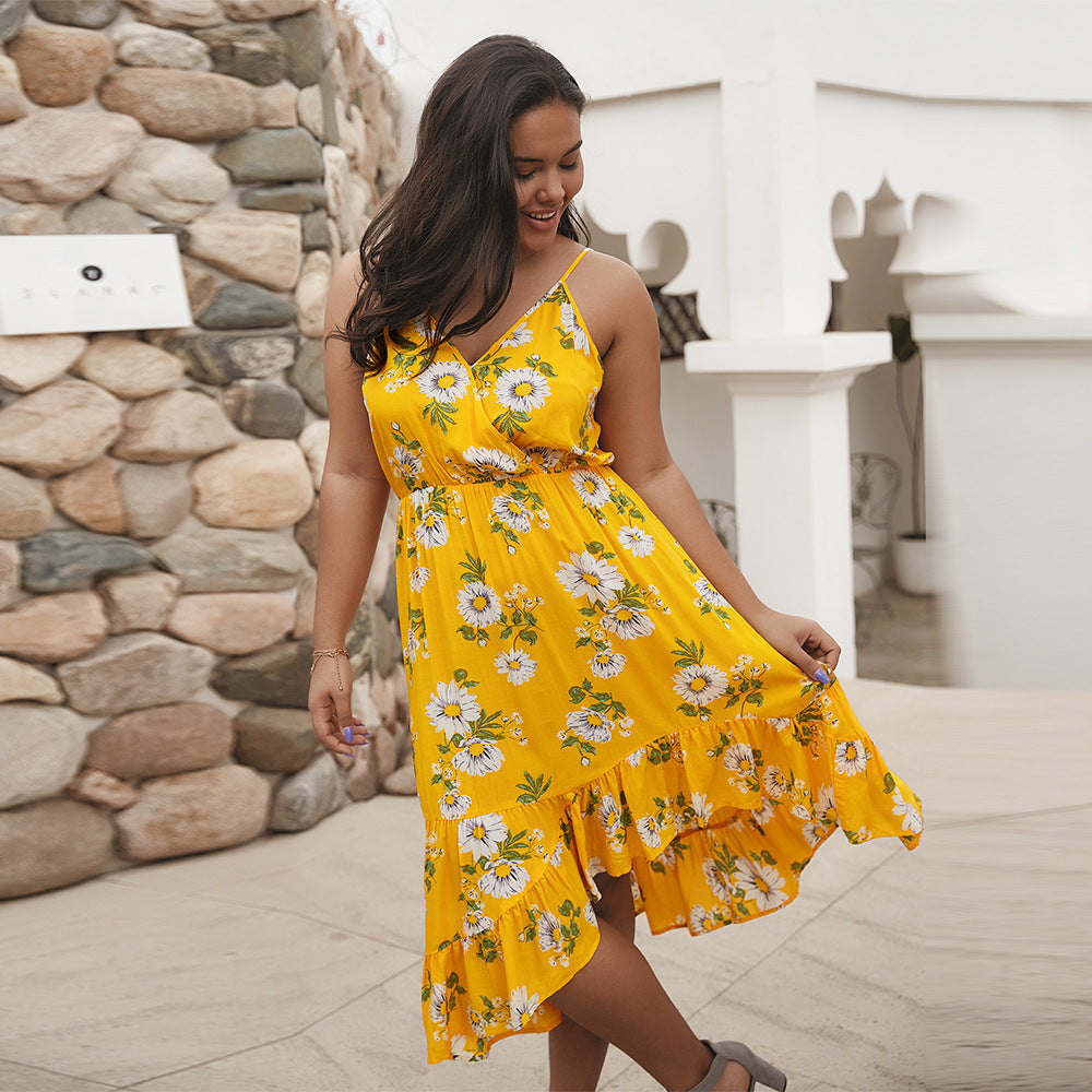 Oversized printed camisole dress