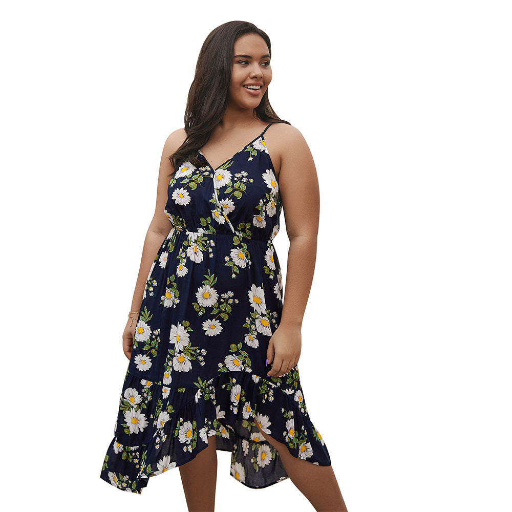 Oversized printed camisole dress