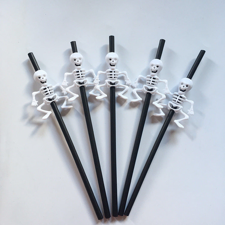 Halloween plastic straws