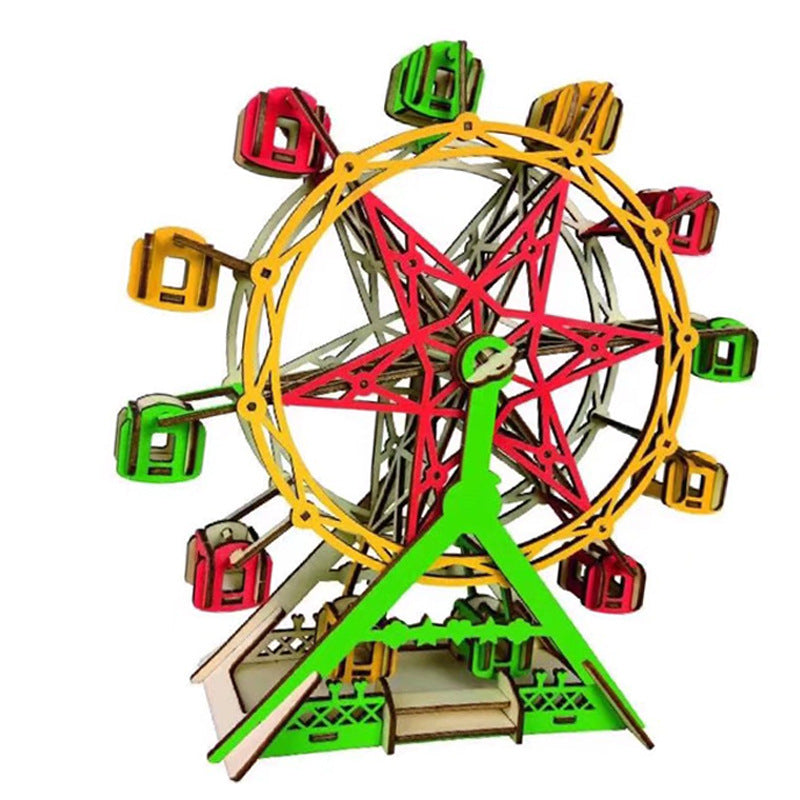 Laser cutting carousel toy puzzle 3d stereo