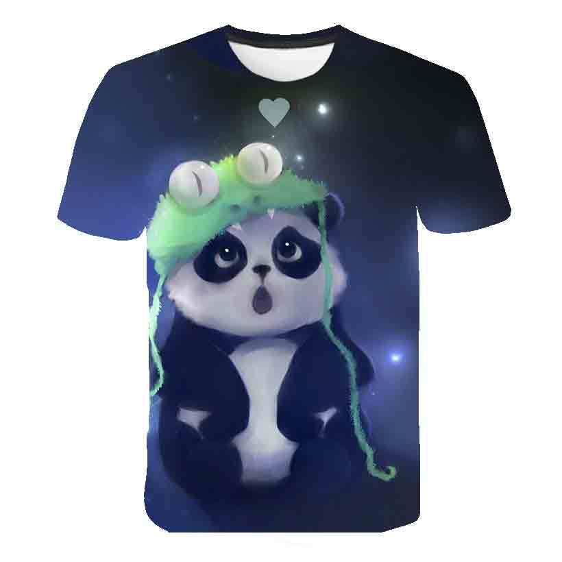 Summer Kids Korean Kitty Print Short Sleeve