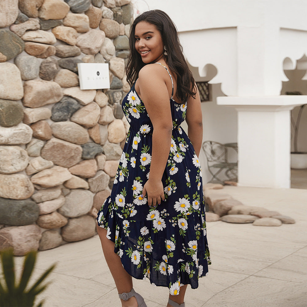 Oversized printed camisole dress