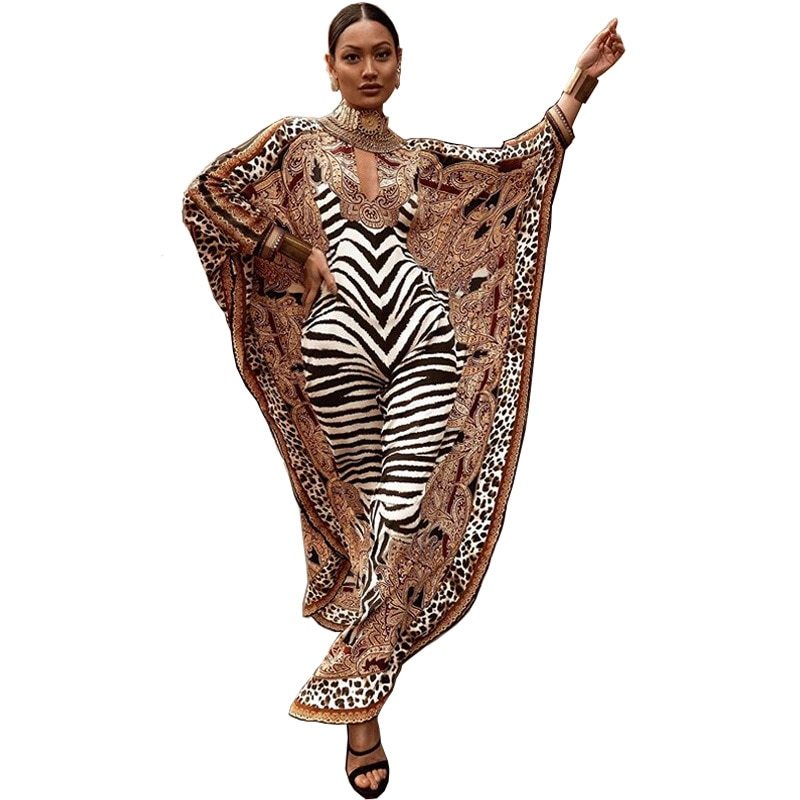 Oversized loose print dress