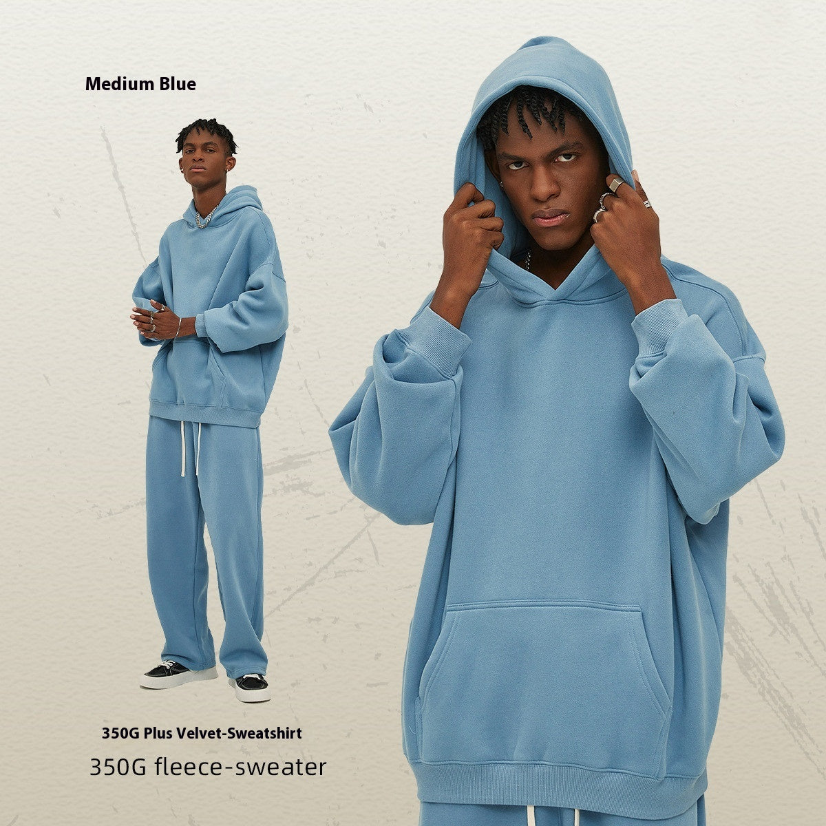 Oversize Thick Hooded Fashion Men's Sweater