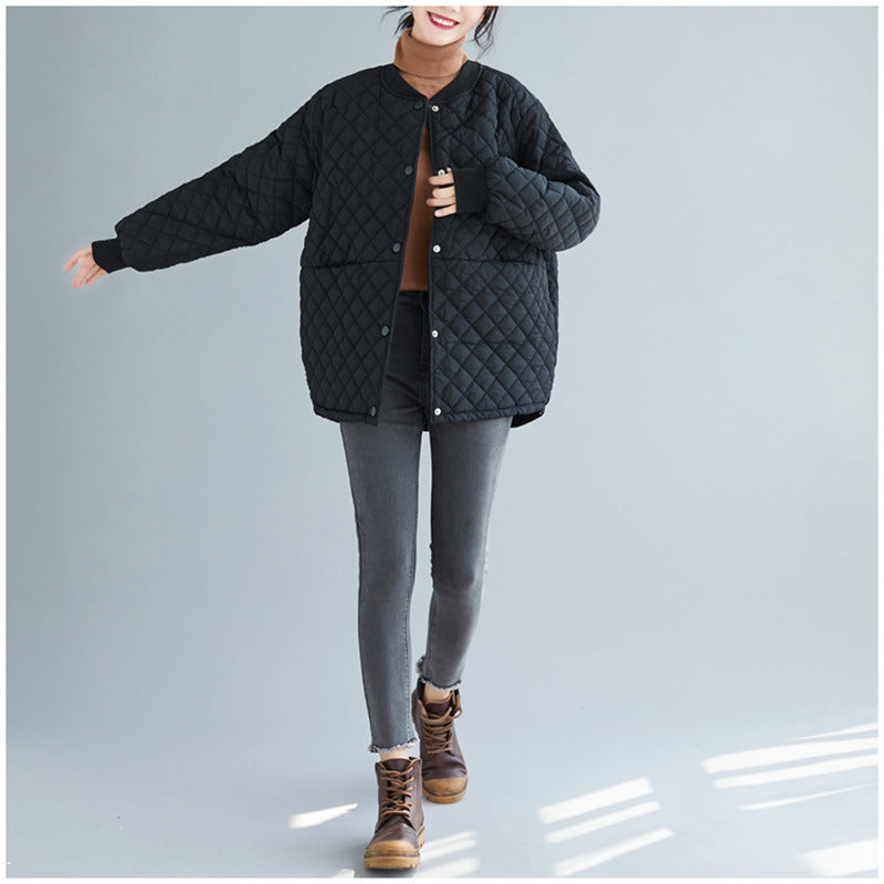 Oversized Women's Lightweight Down Baseball Coat