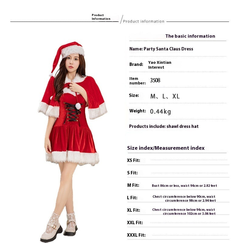 Christmas Clothing Japanese Red Christmas Cos