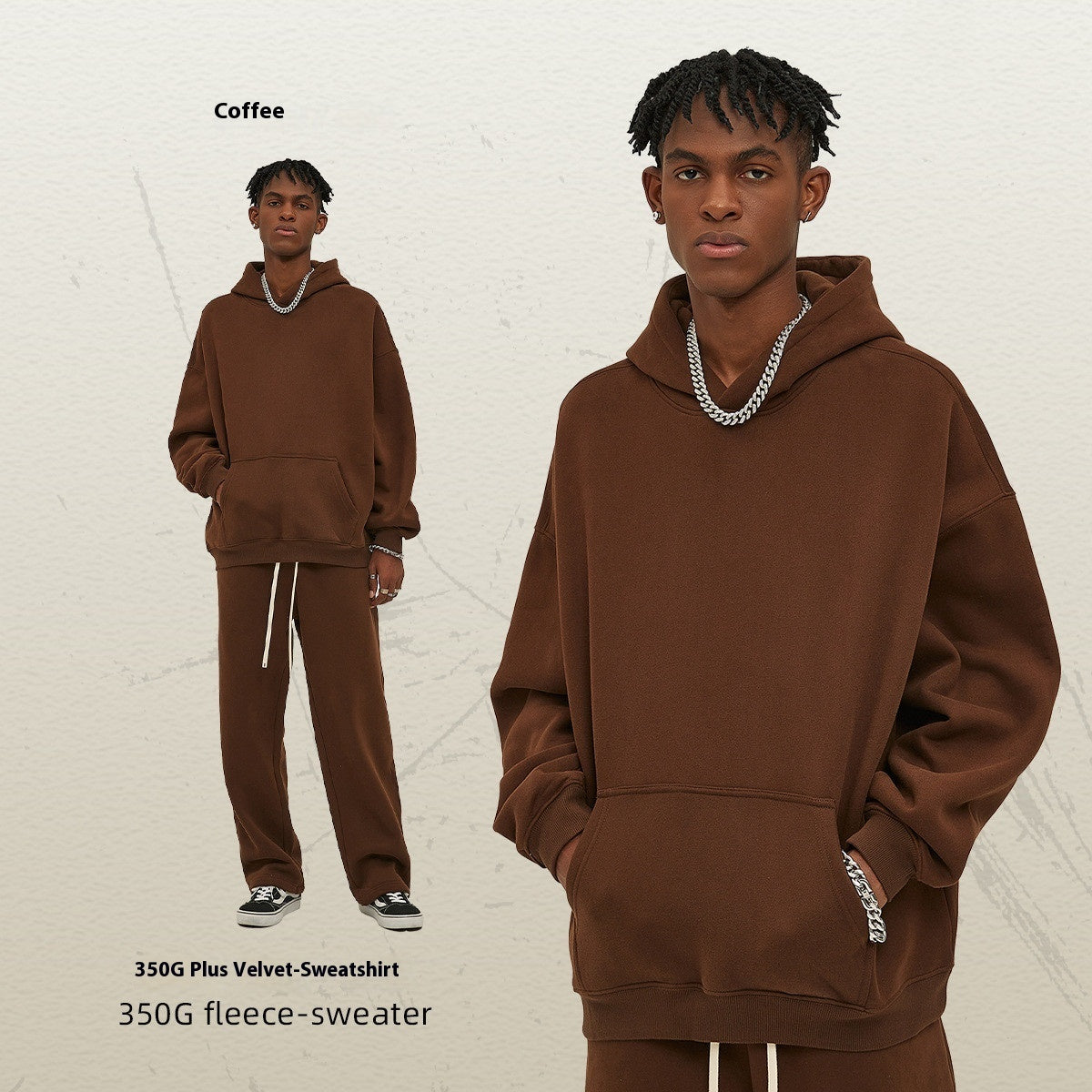 Oversize Thick Hooded Fashion Men's Sweater