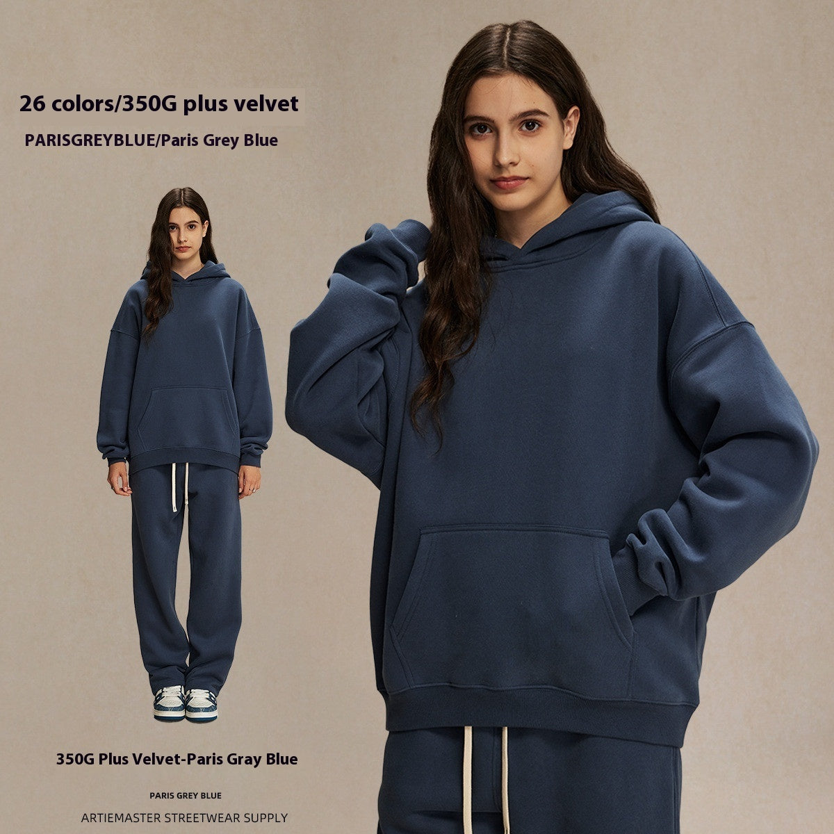 Oversize Thick Hooded Fashion Men's Sweater