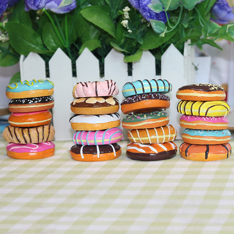 Resin food donuts message stickers
