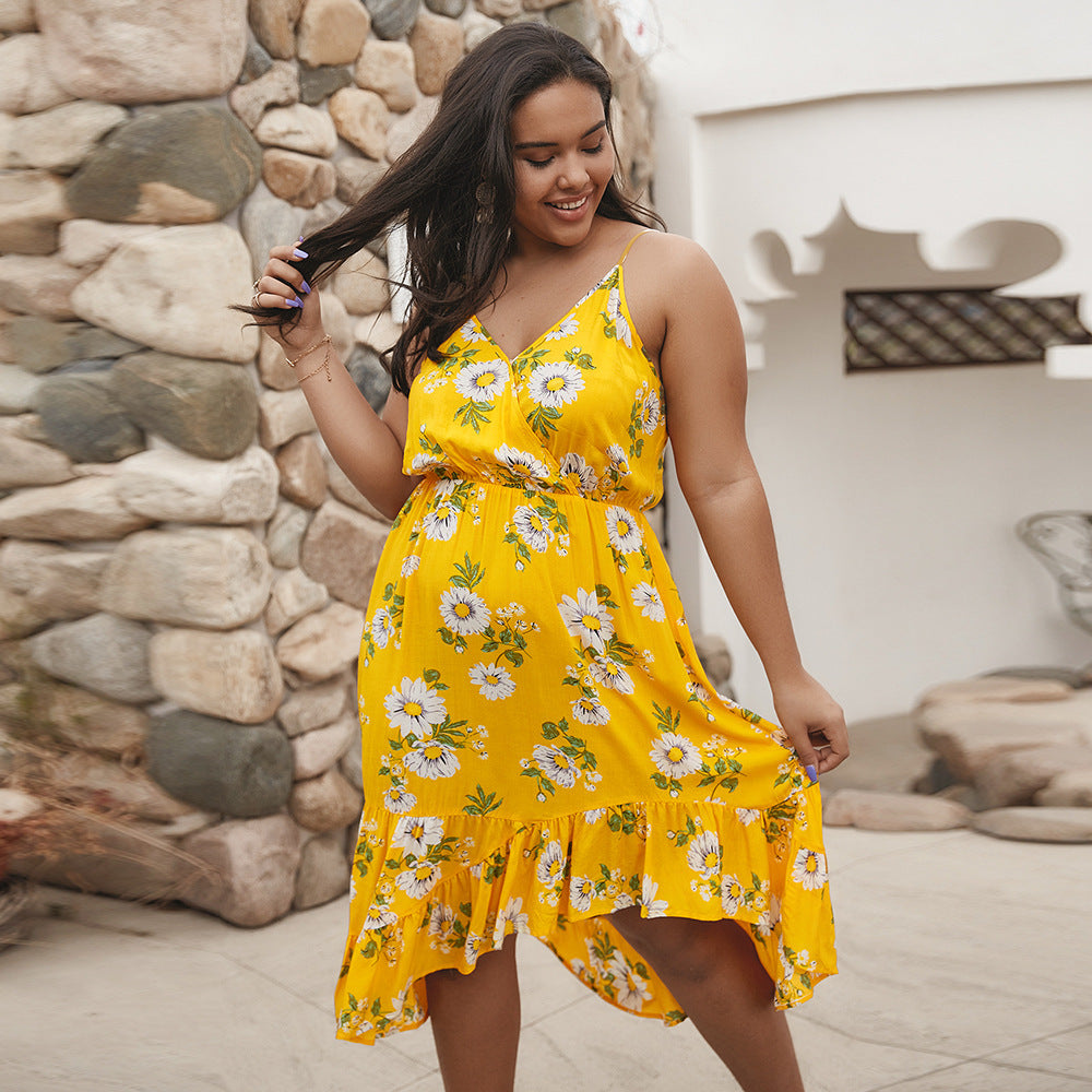 Oversized printed camisole dress