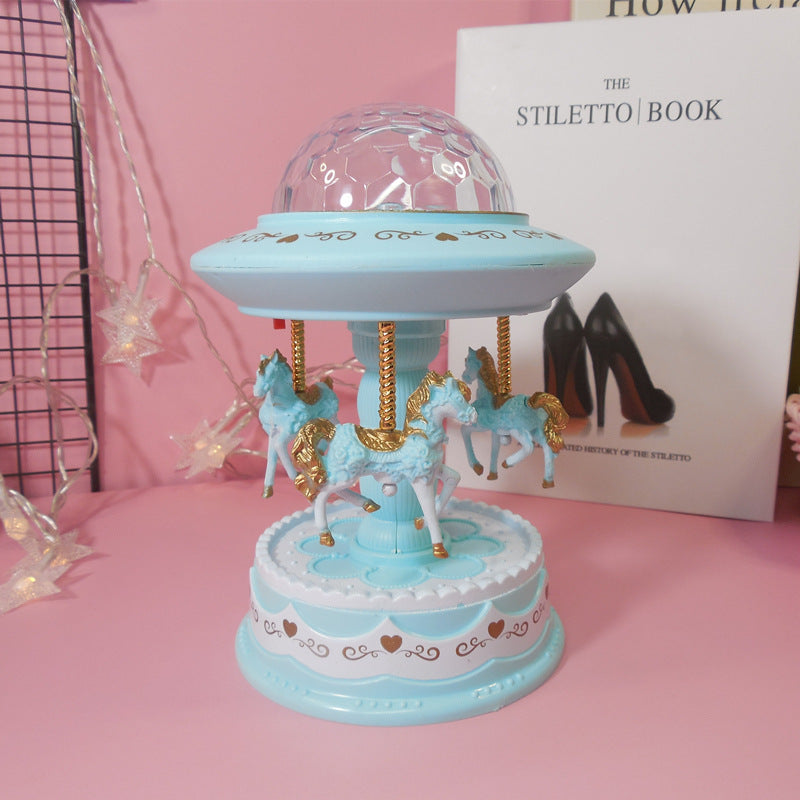 Light Projection Carousel Music Box