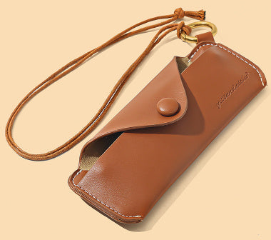 Soft Leather Bag Portable Storage Myopia Glasses
