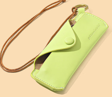 Soft Leather Bag Portable Storage Myopia Glasses