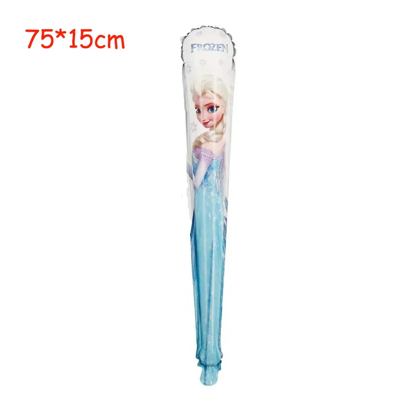 5pcs/lot Disney Frozen Snow White Ariel Rapunzel Princess Balloons Hand Holding Sticks Globos Party Decora Baby Shower Supplies