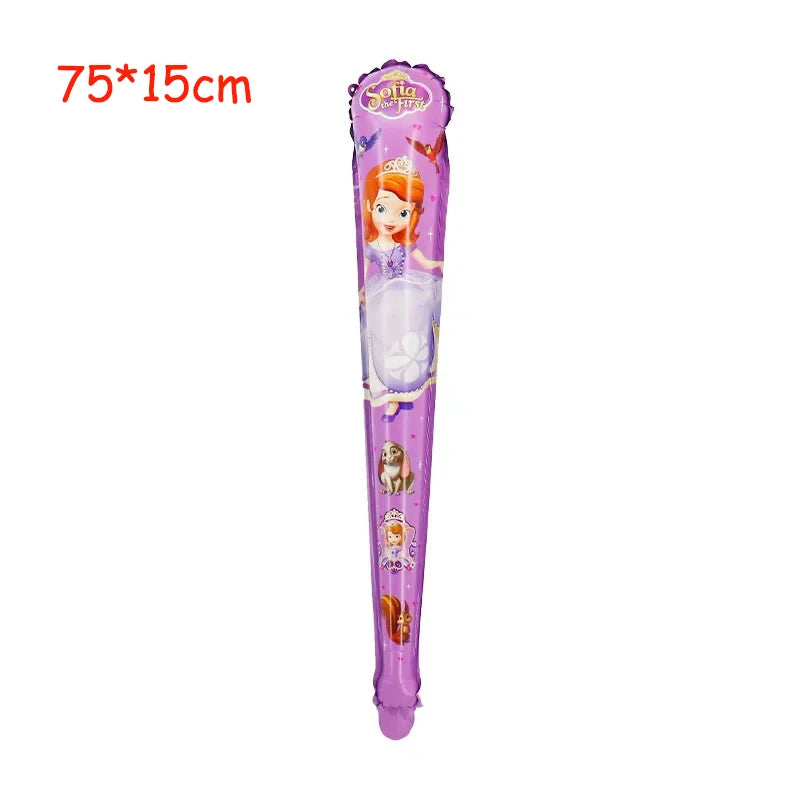 5pcs/lot Disney Frozen Snow White Ariel Rapunzel Princess Balloons Hand Holding Sticks Globos Party Decora Baby Shower Supplies