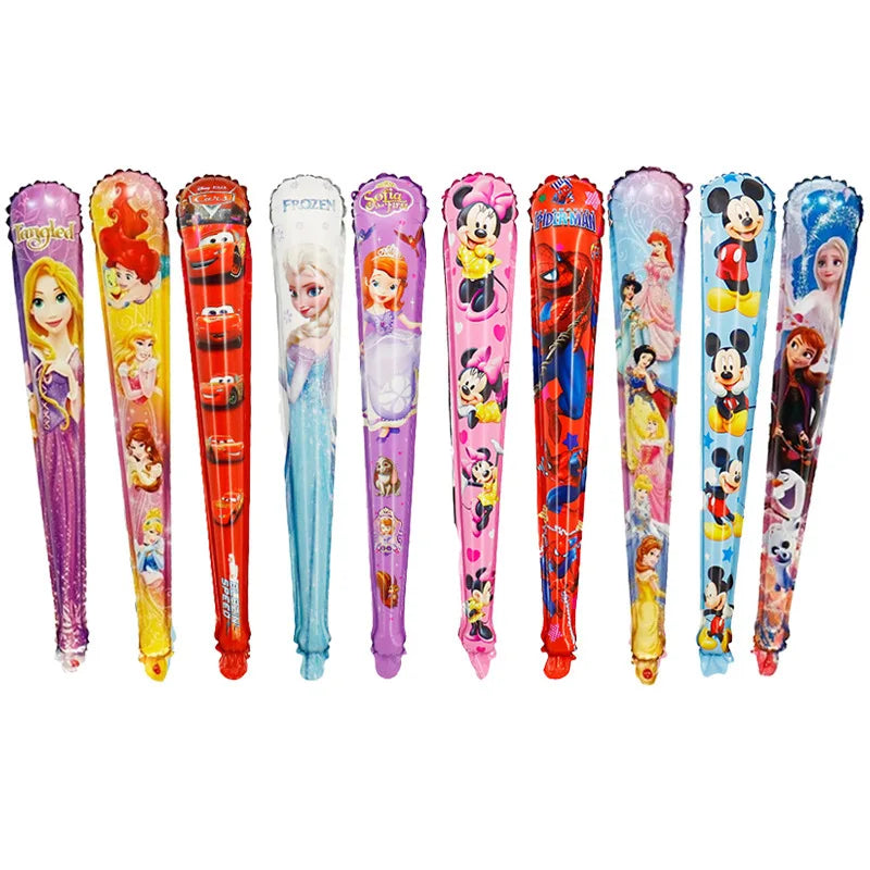 5pcs/lot Disney Frozen Snow White Ariel Rapunzel Princess Balloons Hand Holding Sticks Globos Party Decora Baby Shower Supplies