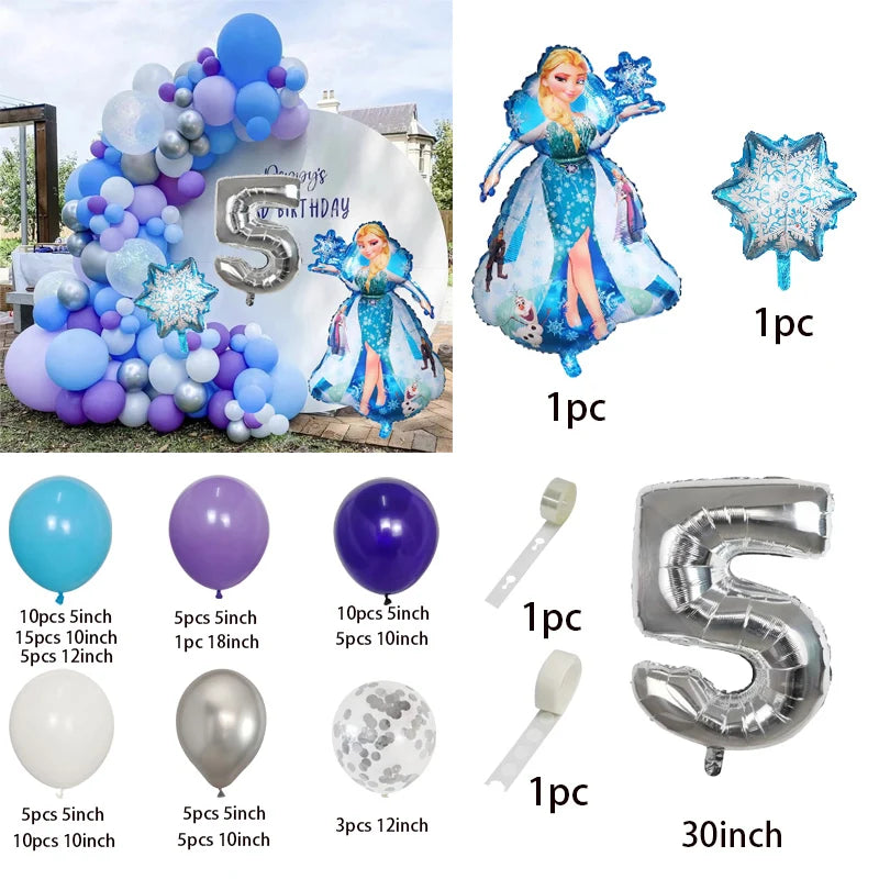 Disney Great Size 3D Frozen Princess Elsa Foil Balloon Baby Shower Balloons Girl Birthday Party Decorations Kids Toys Air Globos