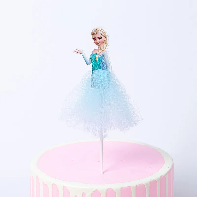 1Pcs/lot Disney Frozen Elsa Princess 13cm cake Topper Girl's favor Birthday party Cake Accessories Cake Topper Decor Suppliy