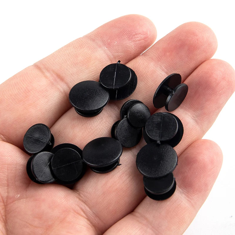 25pcs Lightweight Buckles Plastic Buttons Black Ornaments For DIY Shoes Charms Kids Shoe Accessories