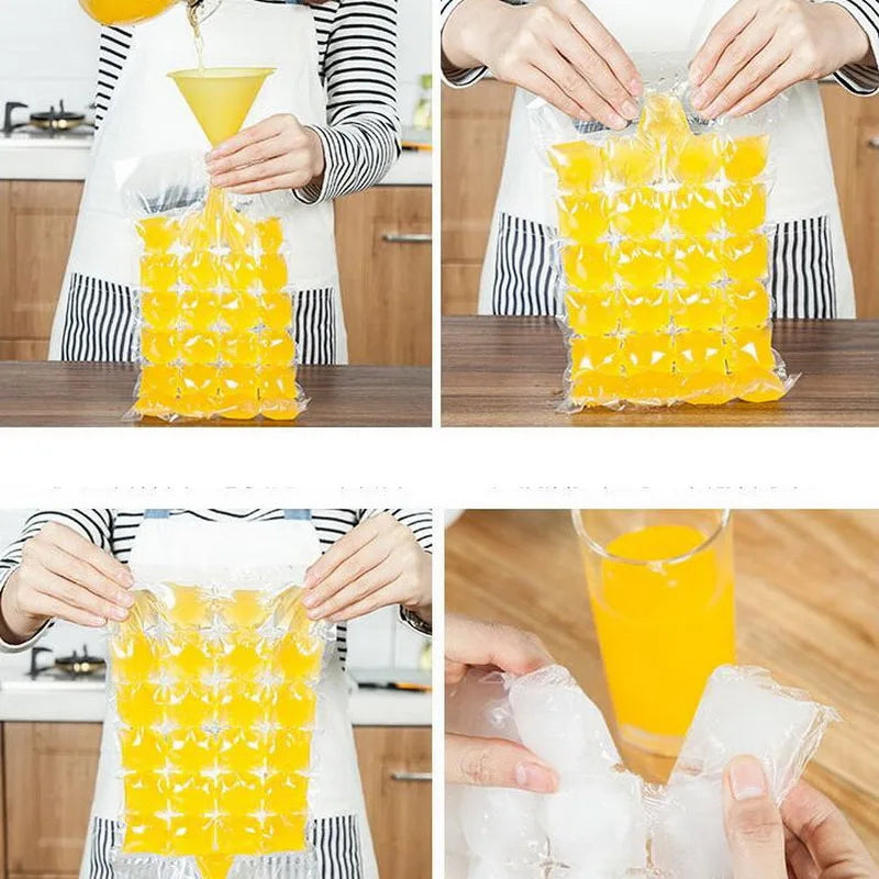 DIY Drinking Tool Ice-making Bags 30pcs/pack Ice Cube Tray Mold Disposable Portable Ice Mould Self-sealing Kitchen Gadgets