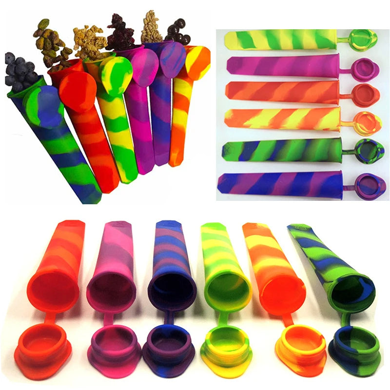 Ice Cream Mold Silicone Ice Tube Maker Frozen Ice Pop Summer Drinking Mold Kitchen Diy Yogurt Popsicl Maker Tray