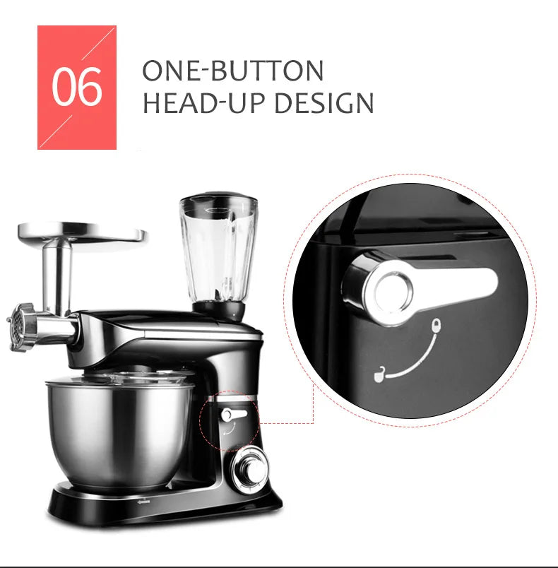 Stand Mixer Chef Machine Household Egg Mixing Machine Flour Mixing Machine Multi-functional Dough Mixer Kneading Machine SC-262