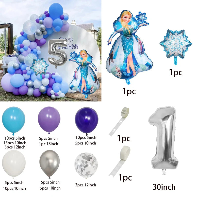 Disney Great Size 3D Frozen Princess Elsa Foil Balloon Baby Shower Balloons Girl Birthday Party Decorations Kids Toys Air Globos