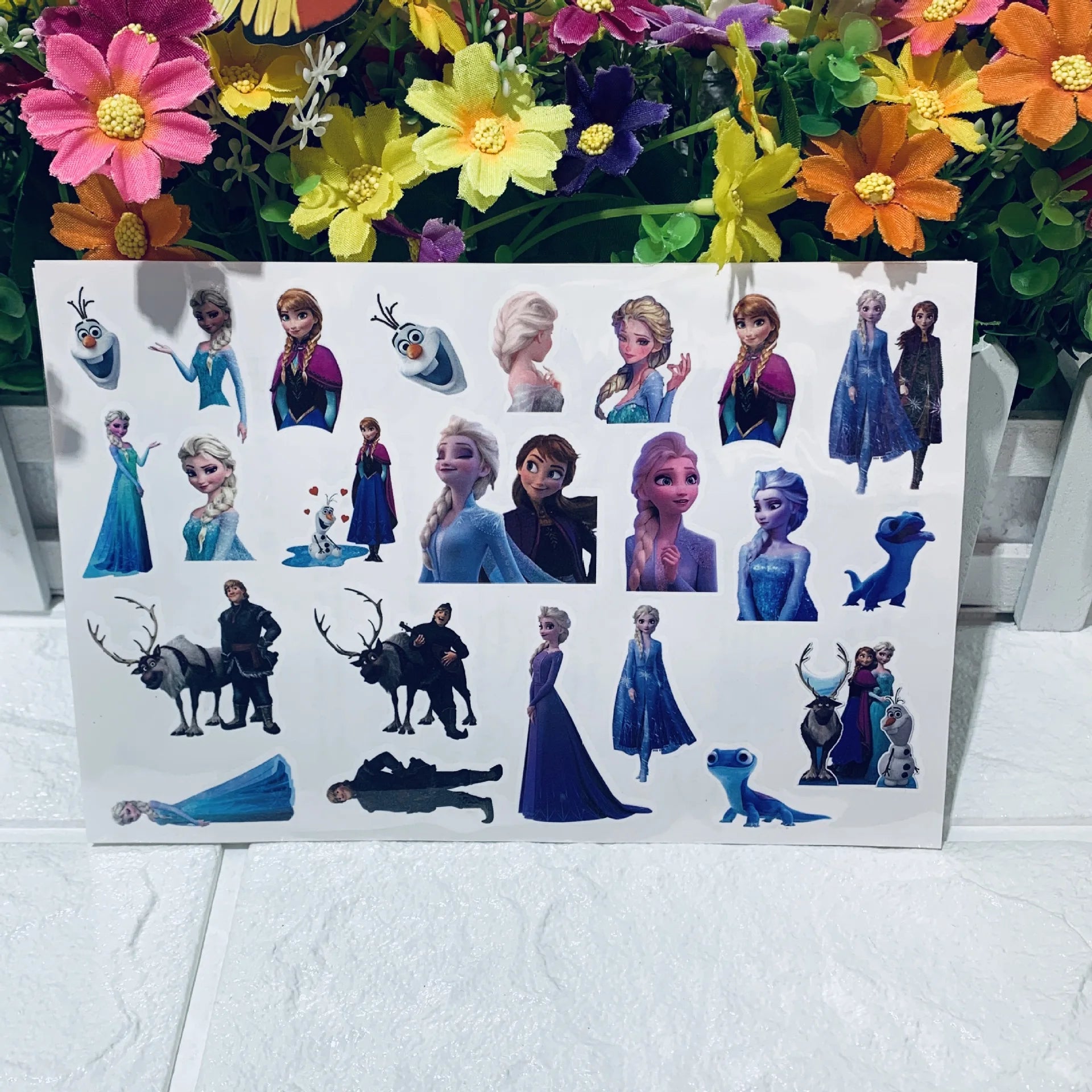 Disney Princess Frozen Tattoo Stickers Children's Birthday Party Decoration Anna Elsa Cartoon Sticker Classic Toys Kids Gifts