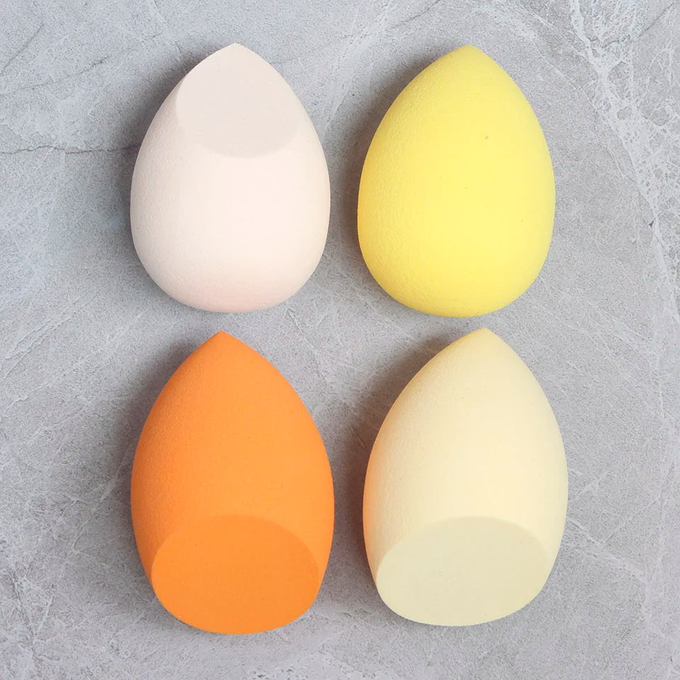 4pcs Makeup Sponge Set Purple Blender Bulk Beuty Makeup Tool Cosmeticos Puff Face Liquid Cream Powder Foundation Blending