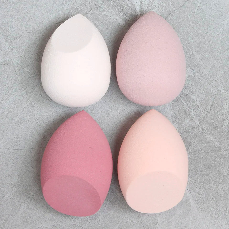 4pcs Makeup Sponge Set Purple Blender Bulk Beuty Makeup Tool Cosmeticos Puff Face Liquid Cream Powder Foundation Blending