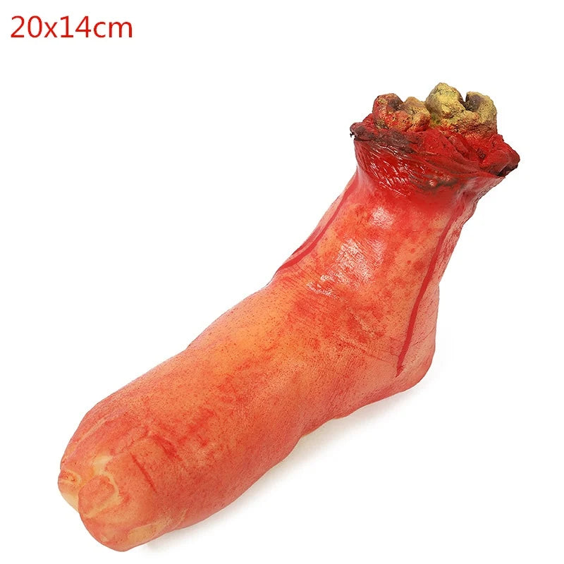Halloween Horror Props Bloody Fake Arm Hand Creepy Finger Foot Scary Leg Brain Halloween Party Decoration Supplies