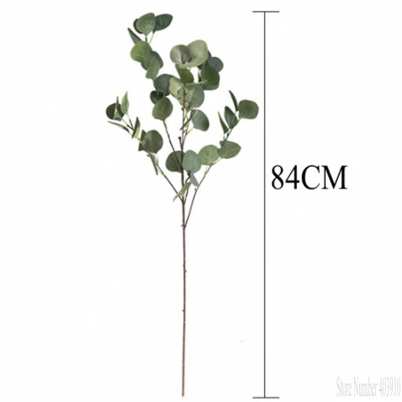 Artificial green grass plant plastic fake flowers simulation eucalyptus leaves bouquet home garden shop table decor Money Grass