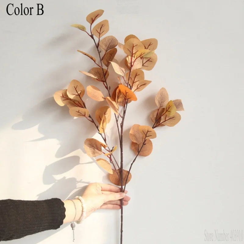Artificial green grass plant plastic fake flowers simulation eucalyptus leaves bouquet home garden shop table decor Money Grass