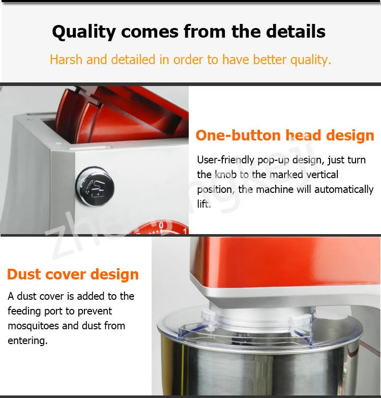 Egg Stirring Kneading Mixer 1200W Home 110V Voltage 6.5L Commercial Chef flour Mixer Food Mixer Stir Tools