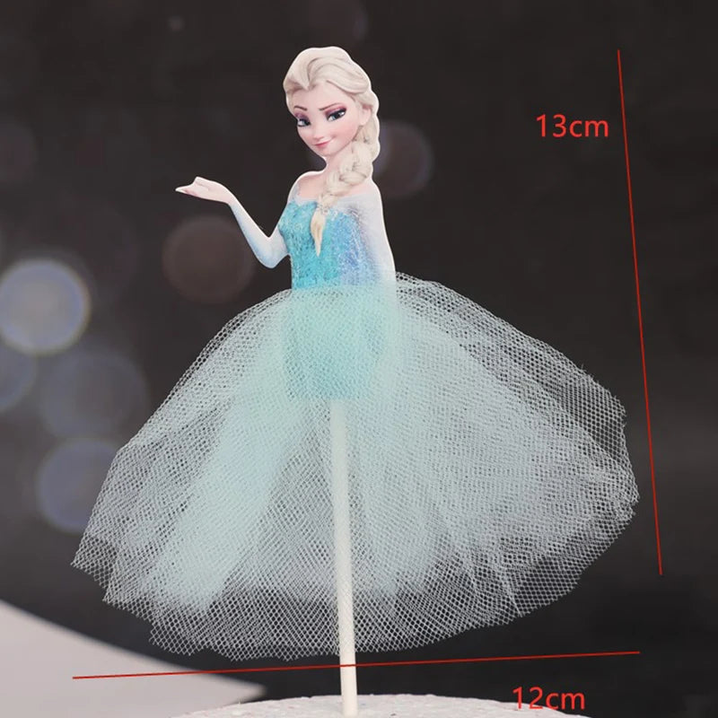 1Pcs/lot Disney Frozen Elsa Princess 13cm cake Topper Girl's favor Birthday party Cake Accessories Cake Topper Decor Suppliy