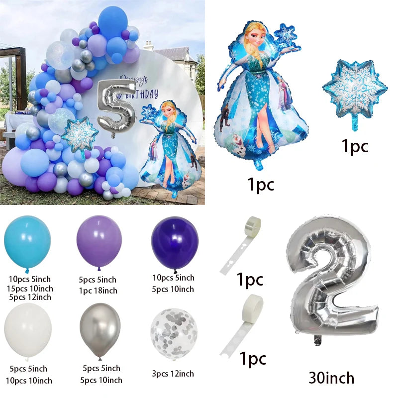Disney Great Size 3D Frozen Princess Elsa Foil Balloon Baby Shower Balloons Girl Birthday Party Decorations Kids Toys Air Globos