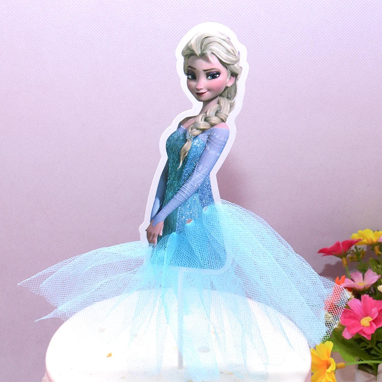 1Pcs/lot Disney Frozen Elsa Princess 13cm cake Topper Girl's favor Birthday party Cake Accessories Cake Topper Decor Suppliy