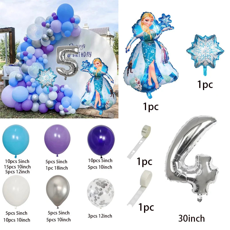 Disney Great Size 3D Frozen Princess Elsa Foil Balloon Baby Shower Balloons Girl Birthday Party Decorations Kids Toys Air Globos