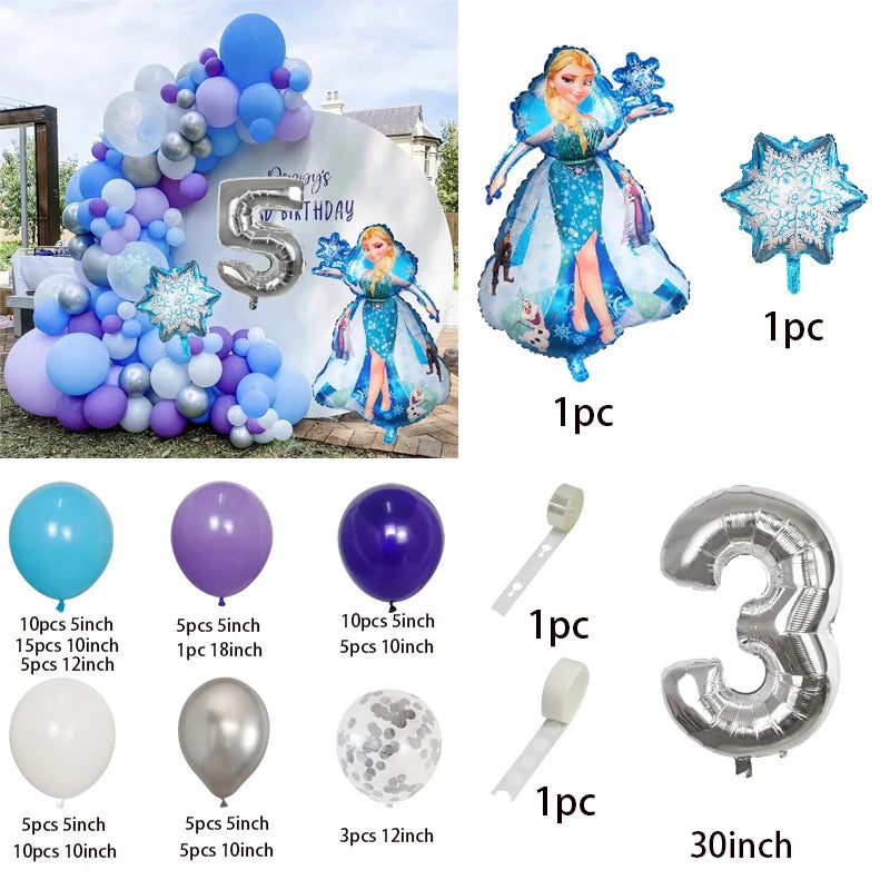 Disney Great Size 3D Frozen Princess Elsa Foil Balloon Baby Shower Balloons Girl Birthday Party Decorations Kids Toys Air Globos