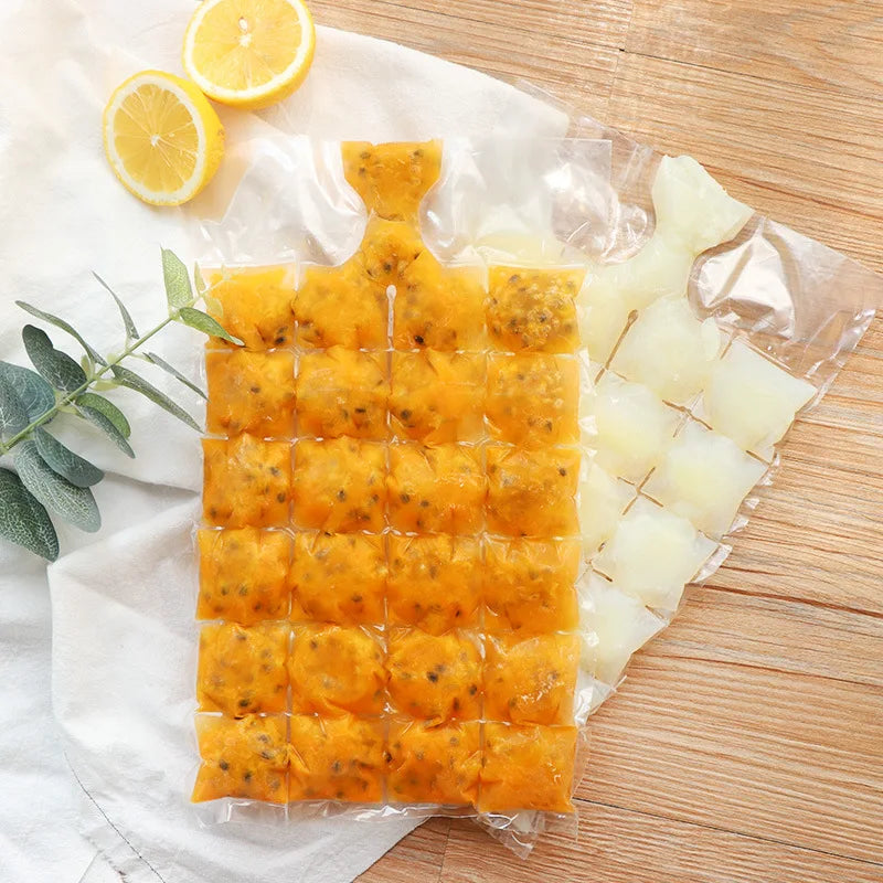 DIY Drinking Tool Ice-making Bags 30pcs/pack Ice Cube Tray Mold Disposable Portable Ice Mould Self-sealing Kitchen Gadgets