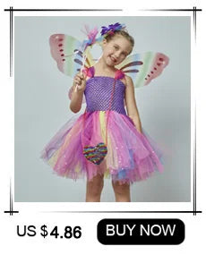 Fall Autumn Girls Tutu Dress Kids Maple Leaves Dress Up Halloween Costume Fancy Birthday Party Carnival Thanksgiving Clothes