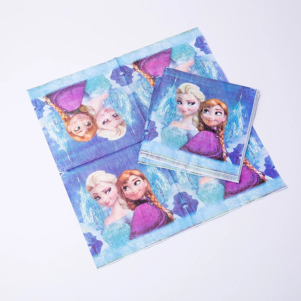 Disney Frozen Party Elsa Princess Set Decoration Party Supplies Cup Straws For Birthday Party Decorations Kids Baby Shower Gift