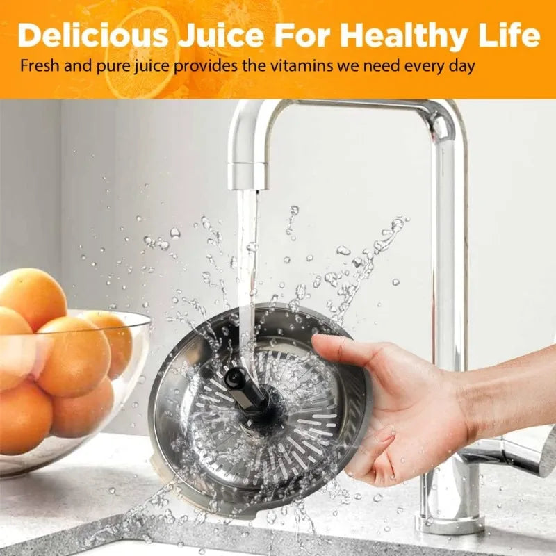 Electric Citrus Juicer Squeezer Stainless Steel 150 Watts of Power for Orange Lemon Lime Grapefruit Juice with Soft Rubber Grip