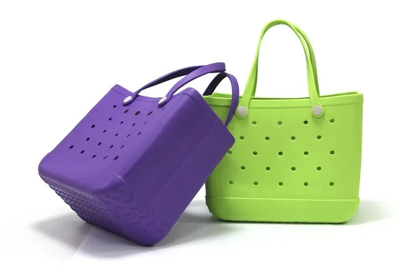 Beach Bag Spot Printed Basket Hole Big Bag Beach Storage Bag Women's Handbag 38x13x32cm Camping Picnic EVA Cave Package