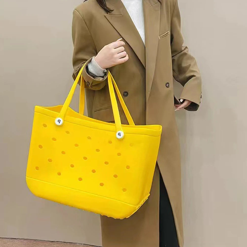 Cave Pet Bag Waterproof Handbag EVA Beach Basket Picnic Tote Bag For Women Holes Pouch Shopping Shoulder Boggs Bag Home Storage